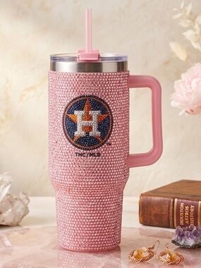 Houston Astros Bling Colossal 40oz Pink Stainless Steel Tumbler